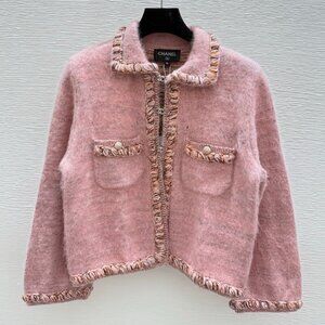CHANEL Pink Textured Jacket